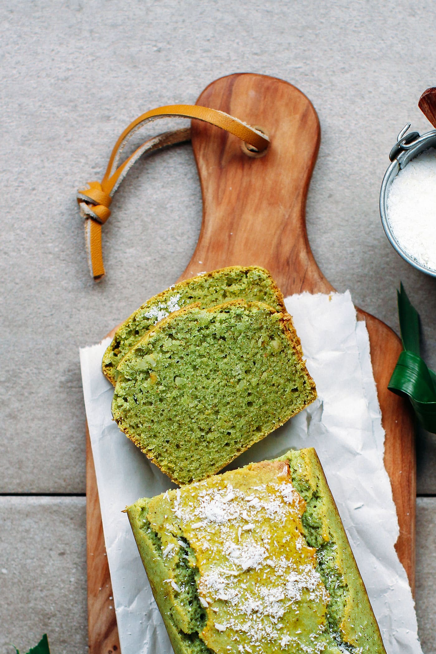 Pandan Coconut Bread (Vegan + GF)