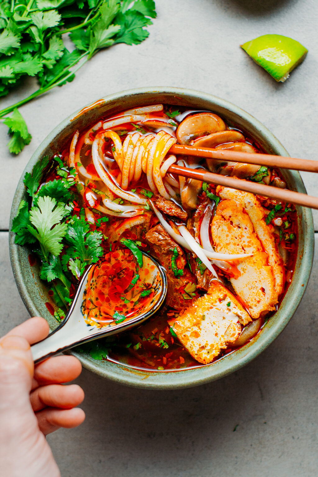 Vegan Bún Bò Huế Full of Plants