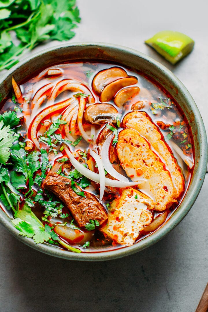 Vegan Bún Bò Huế Full of Plants