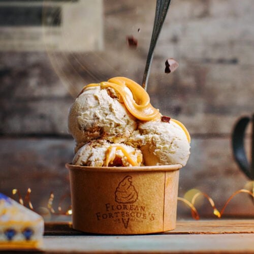 Butterscotch Swirl Pumpkin Cookie Dough Ice Cream