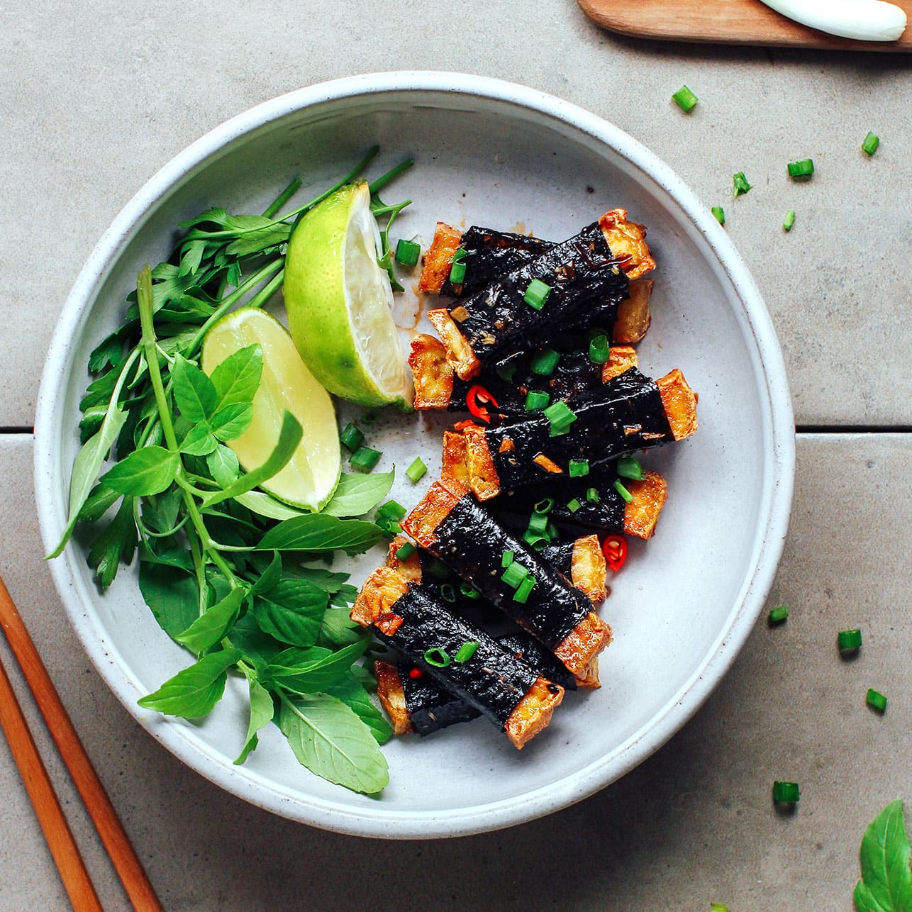 Spicy Seaweed Tofu Rolls