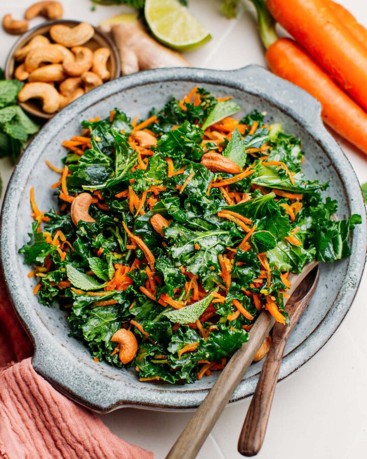 10-Minute Ginger Carrot & Kale Salad