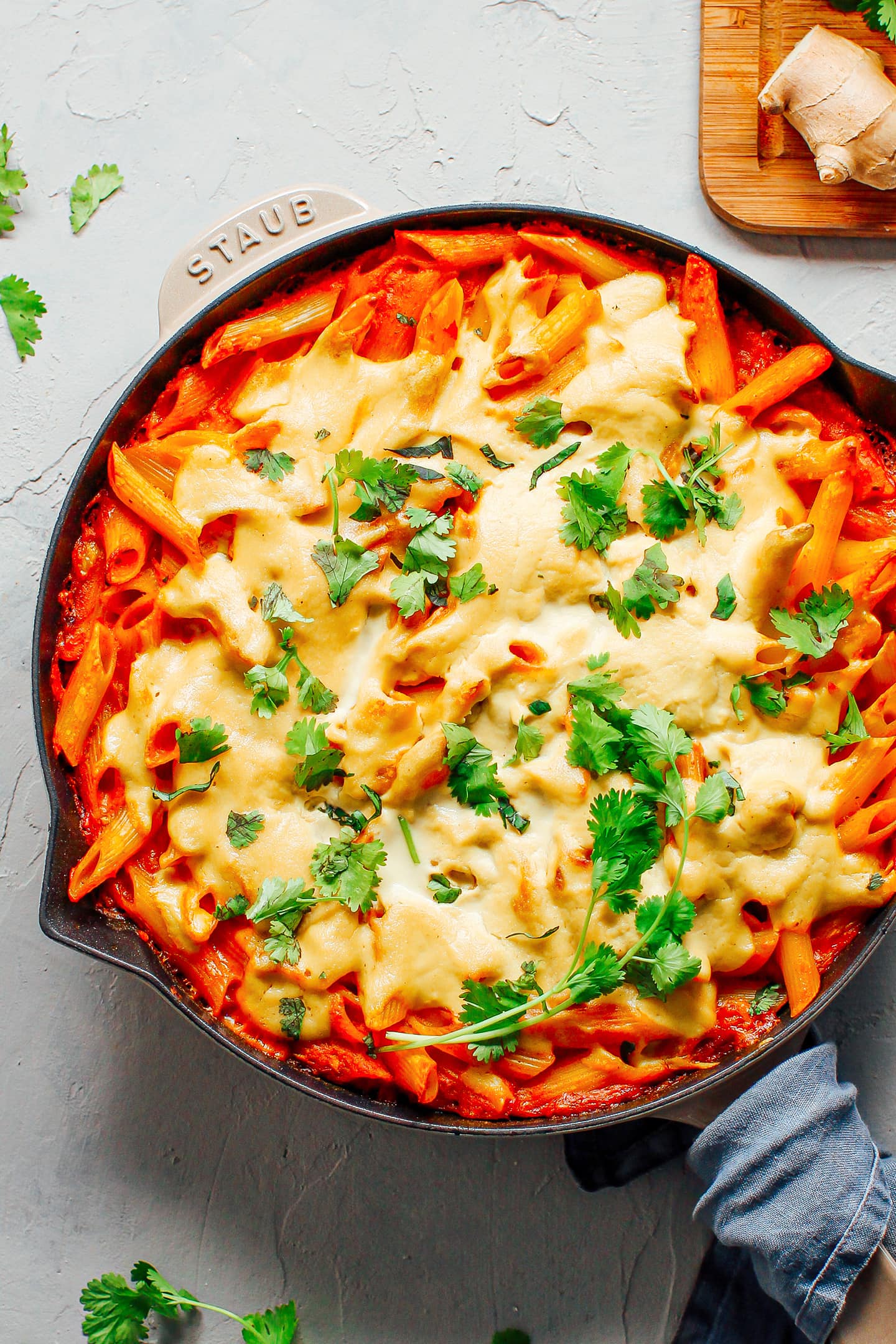 Cheesy Tikka Masala Pasta Bake