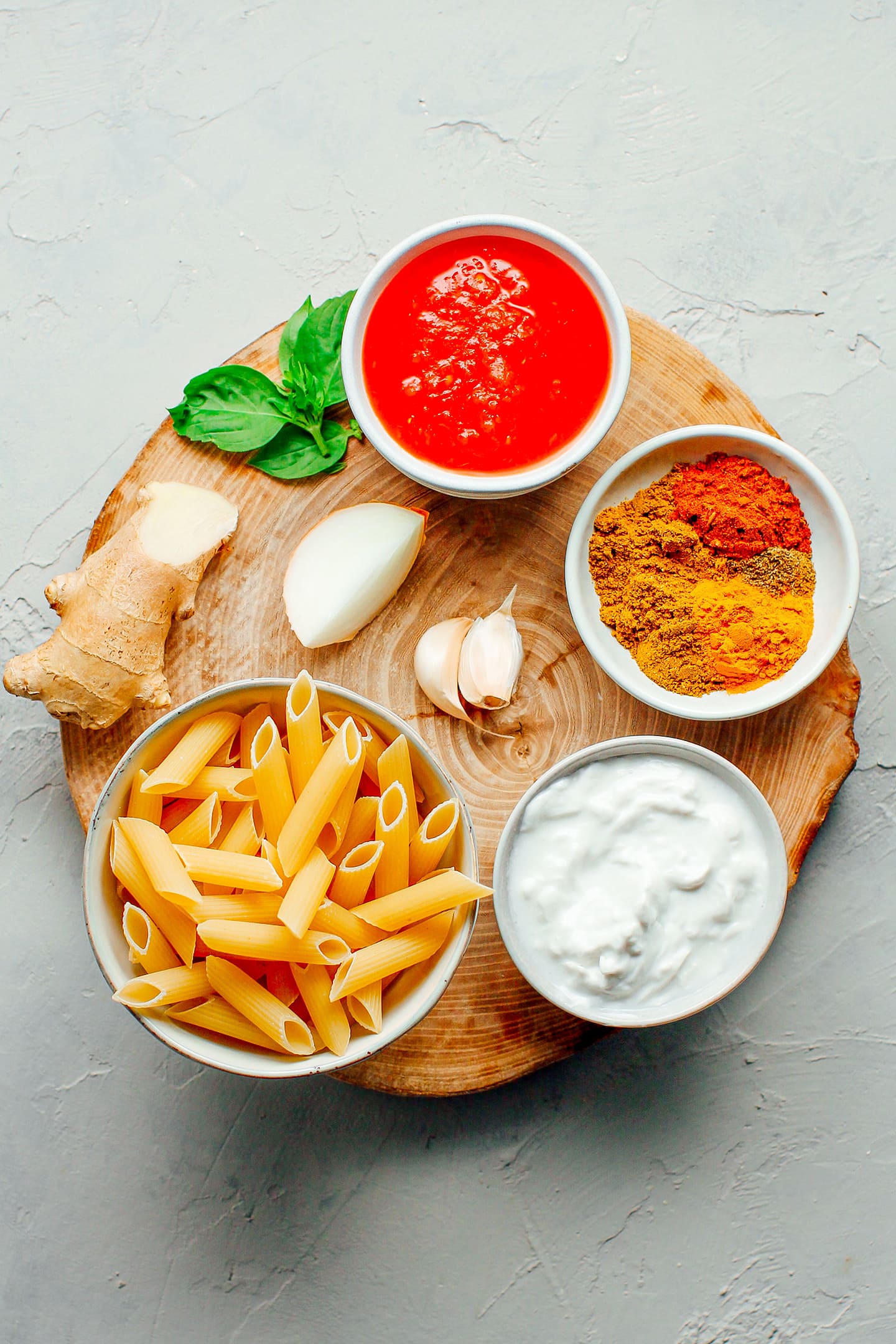 Cheesy Tikka Masala Pasta Bake - Full of Plants