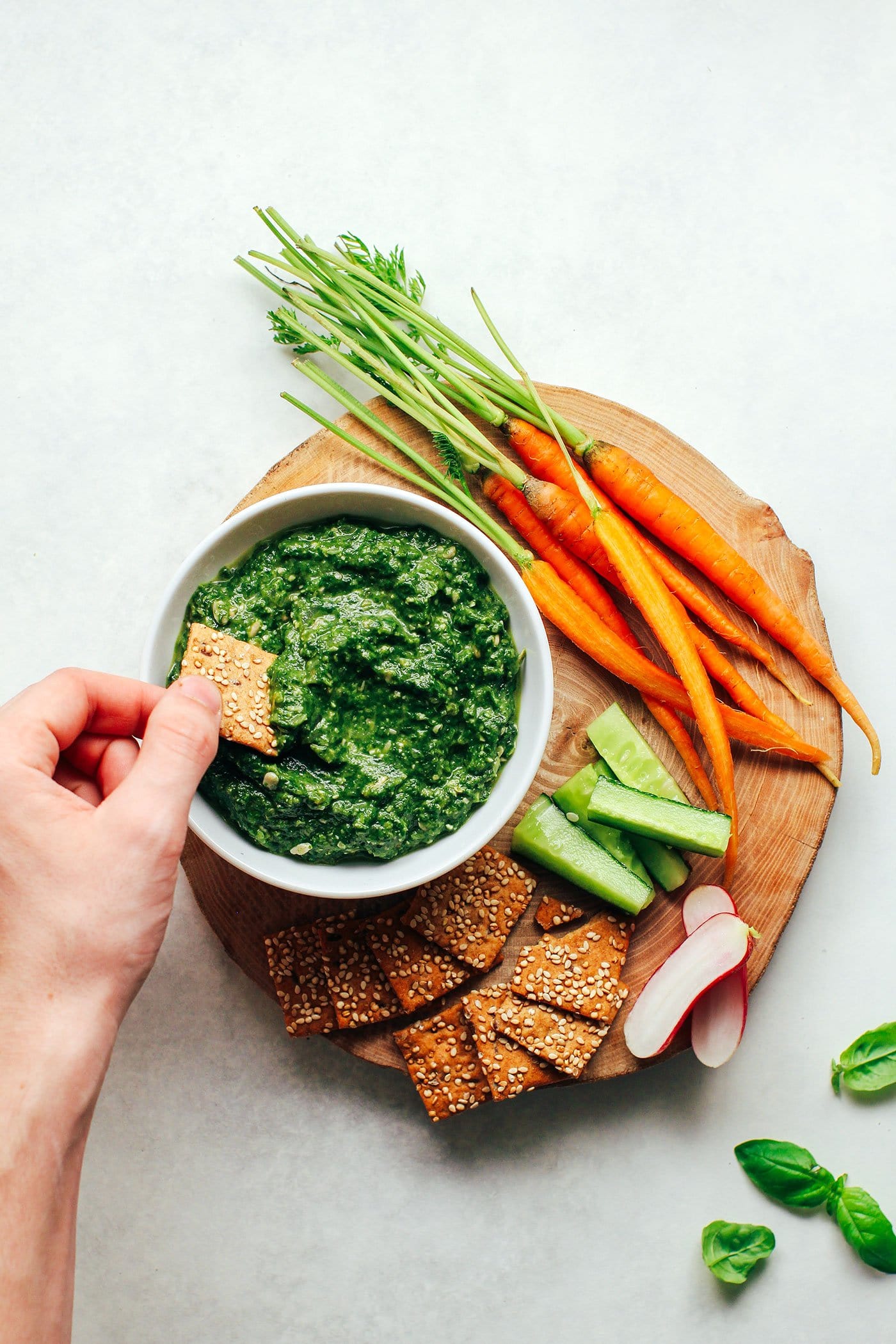 Easy Spinach & Sunflower Seed Dip