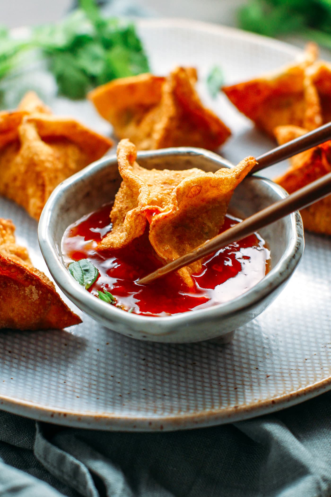 Vegan Fried Mung Bean Wontons