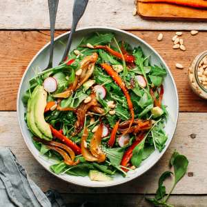 Braised Fennel & Carrot Arugula Salad