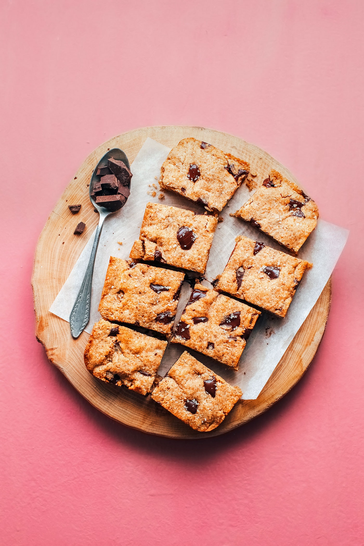 Chocolate Chunk Buckwheat Blondies (Vegan + GF)