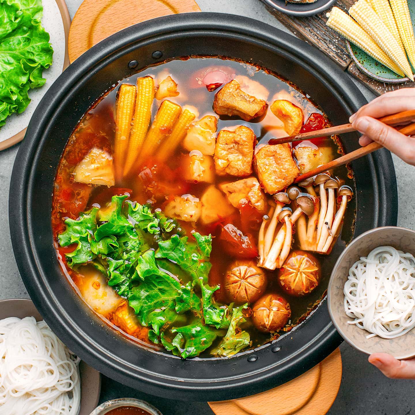 Spicy Vegan Hot Pot - Full of Plants