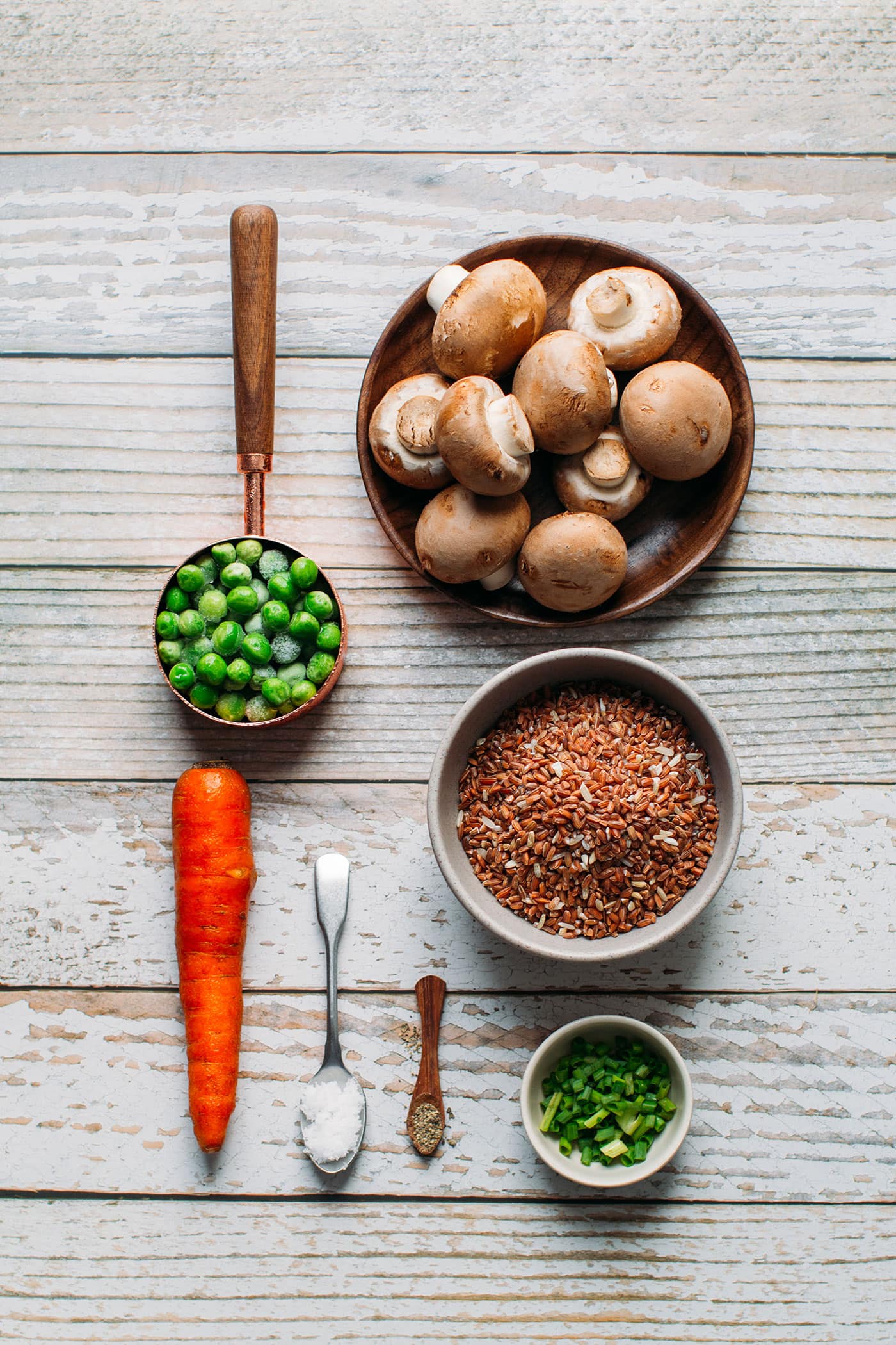 Cozy Red Rice Soup with Mushrooms