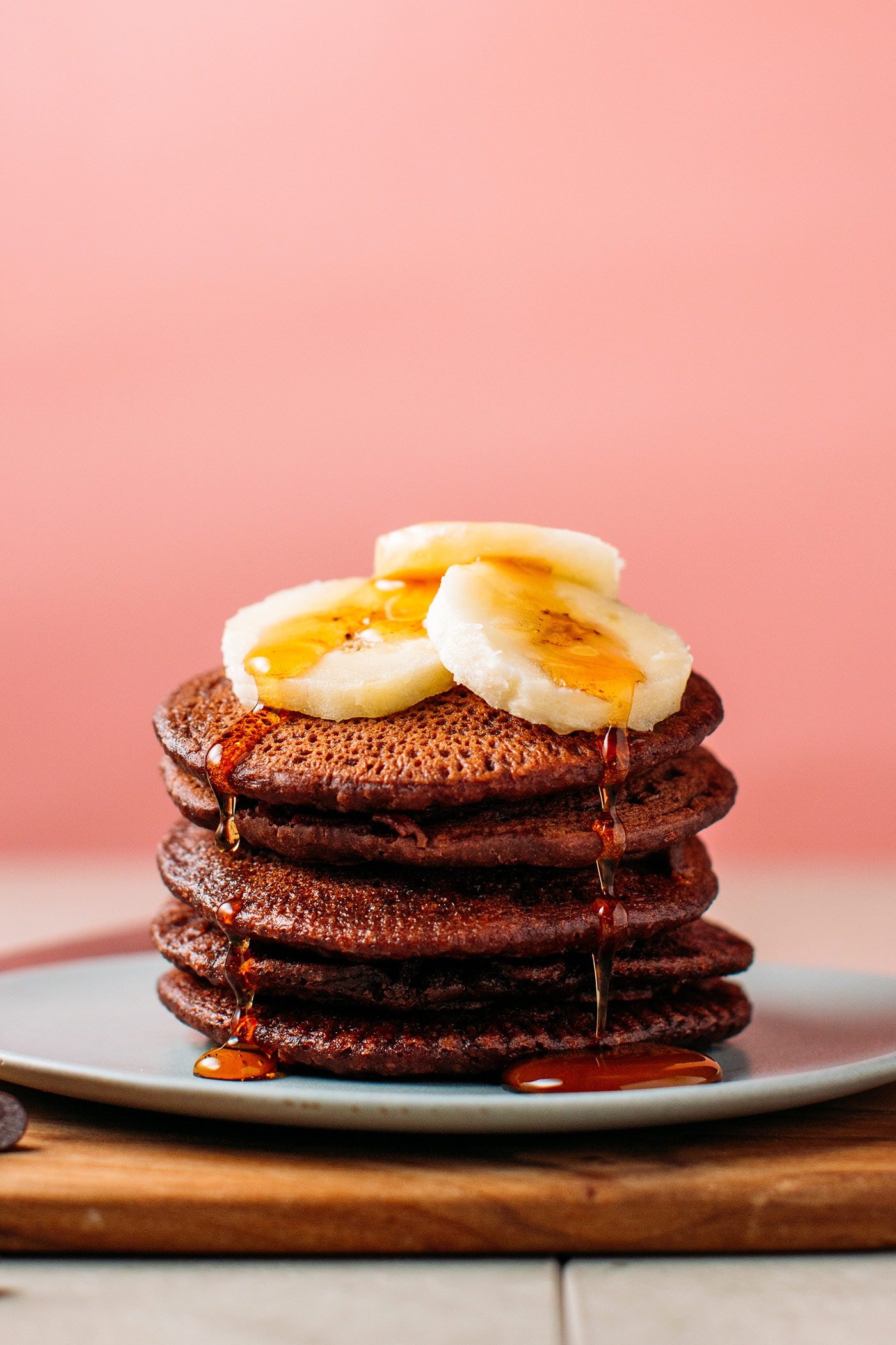 Chocolate Protein Pancakes (Vegan + GF + Sugar-Free)