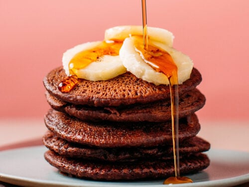 Chocolate Protein Pancakes (Vegan + GF) - Full of Plants