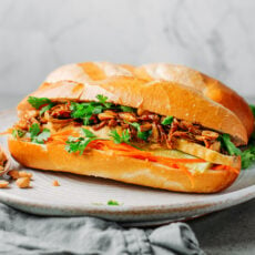 Vegan Pulled Mushroom Banh Mi