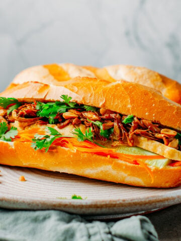 Vegan Pulled Mushroom Banh Mi