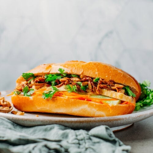 Vegan Pulled Mushroom Banh Mi