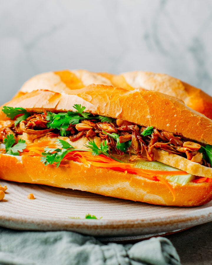 Vegan Pulled Mushroom Banh Mi