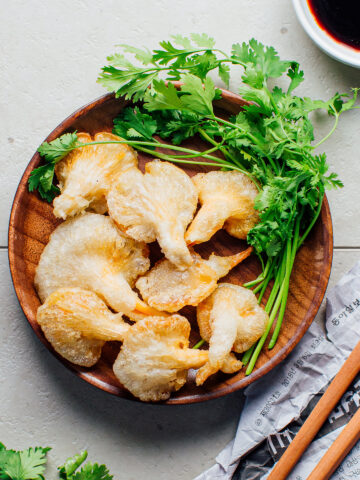 Easy Crispy Mushroom Tempura (Vegan + Gluten-Free)