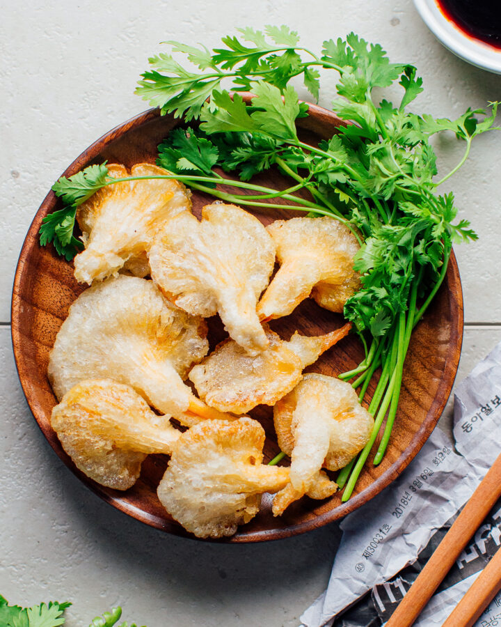 Easy Crispy Mushroom Tempura (Vegan + Gluten-Free)