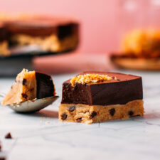 Chocolate Flan with Cookie Dough Crust