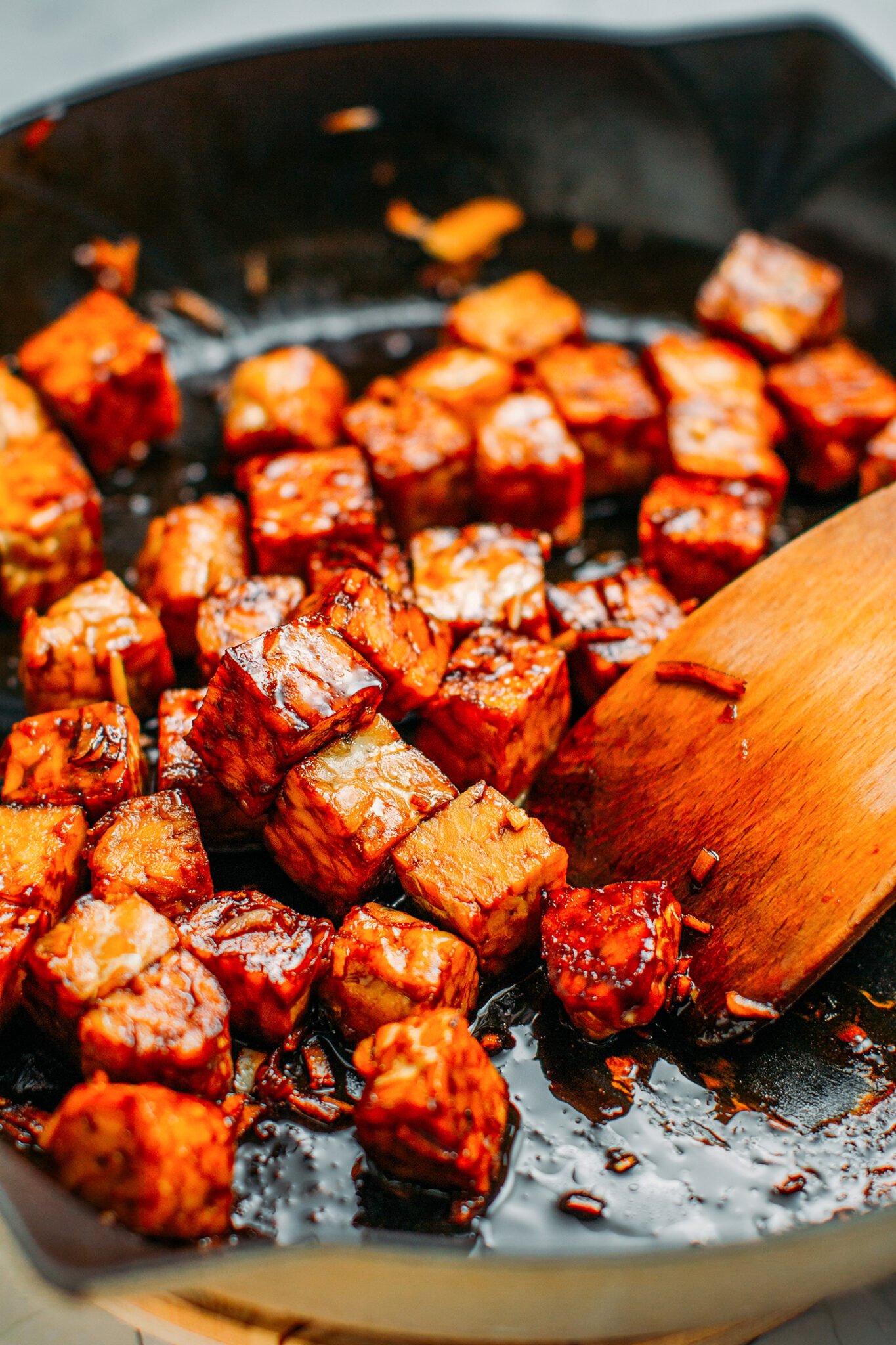 Tempeh in Creamy Mushroom Coconut Sauce Full of Plants