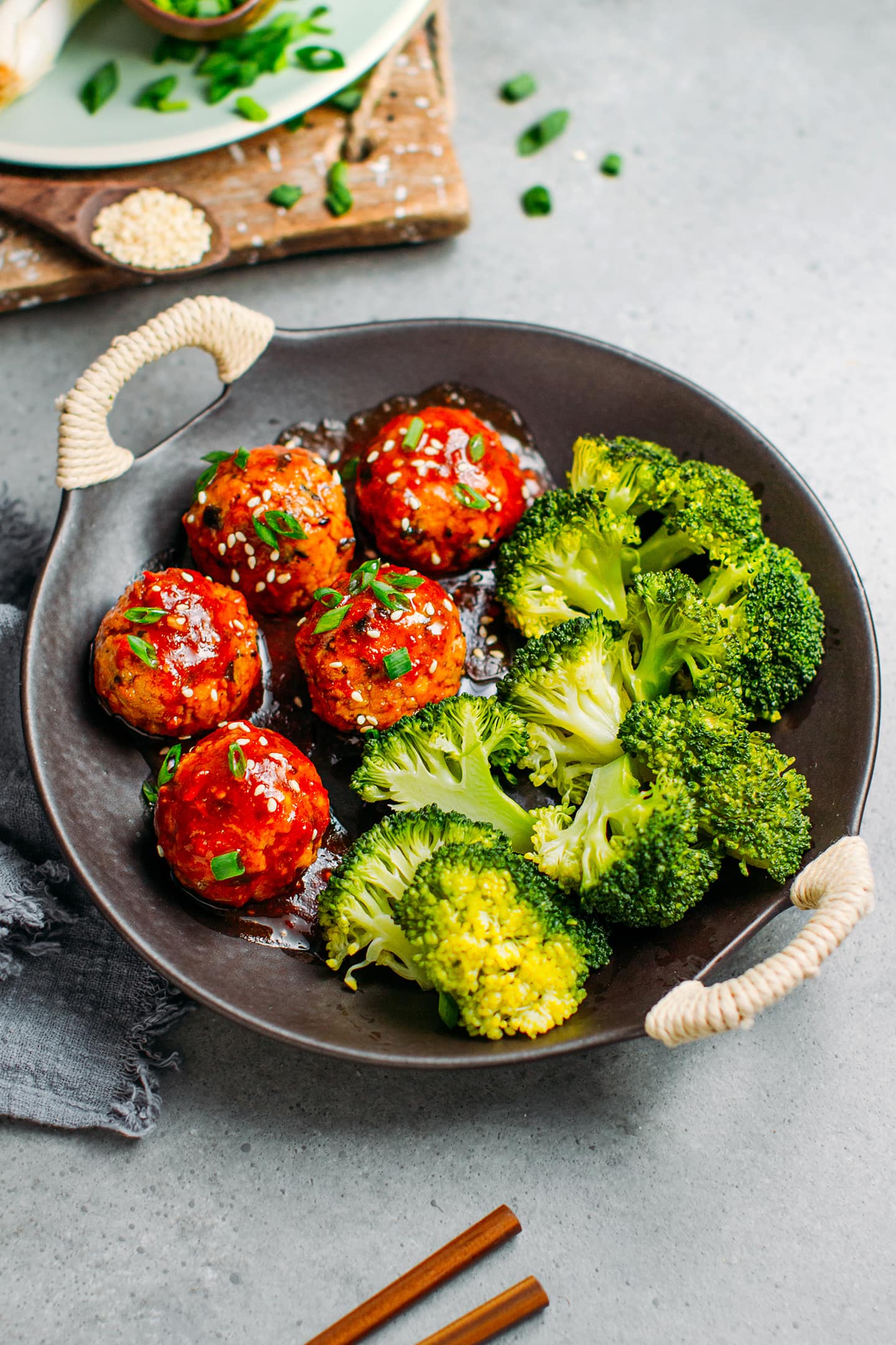 Tofu Balls with Sweet & Spicy Sauce