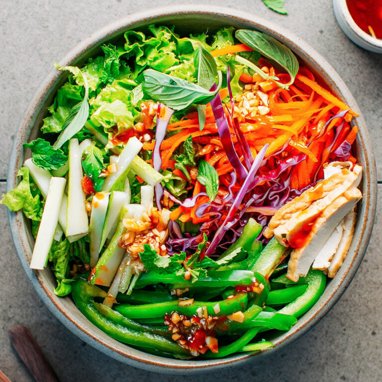 Easy Mint Basil Green Salad Full of Plants