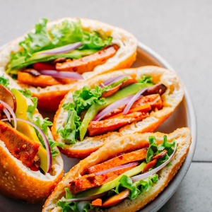 Teriyaki Tofu Sesame Sandwich