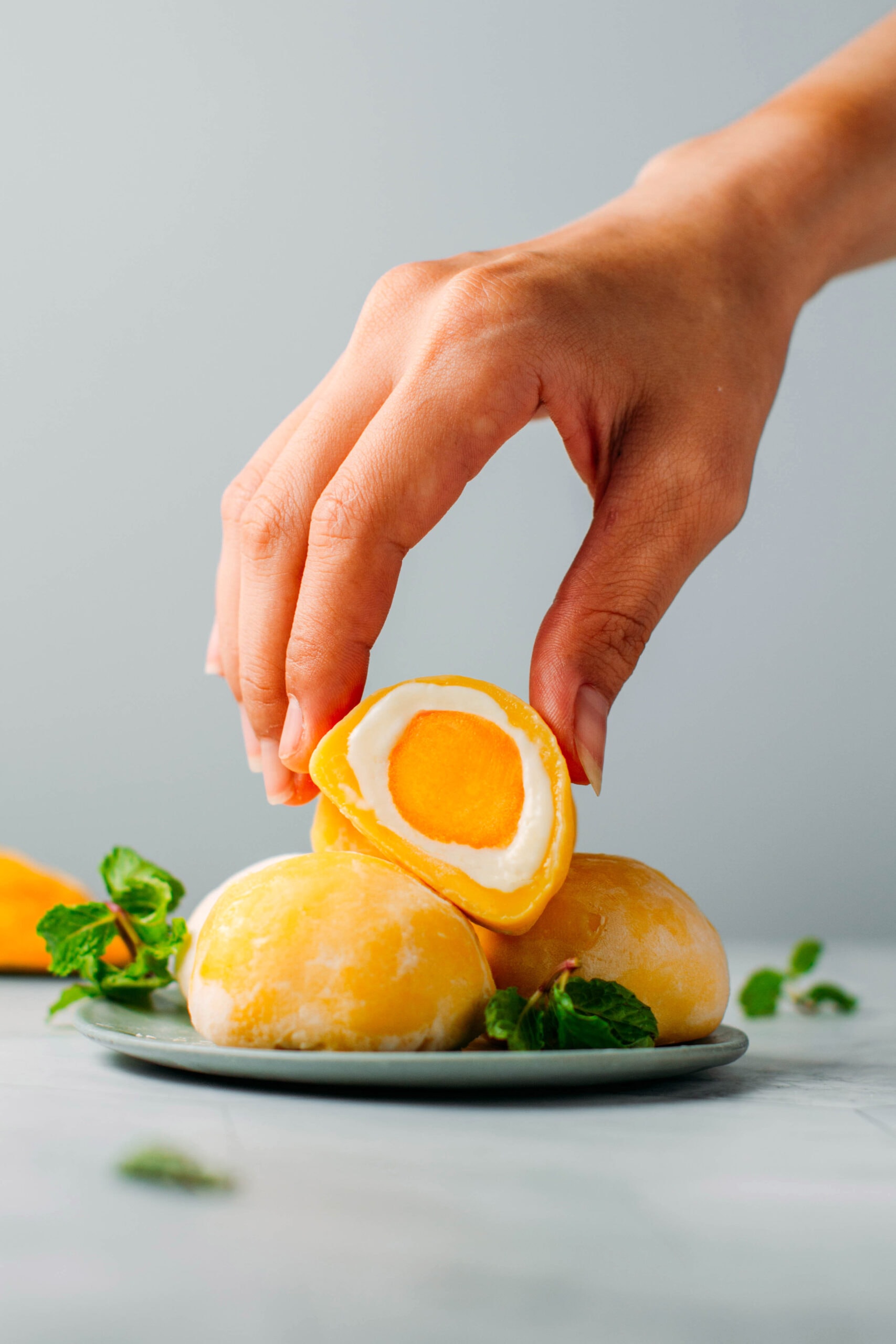 Mango & Passion Fruit Mochi (Vegan + GF)