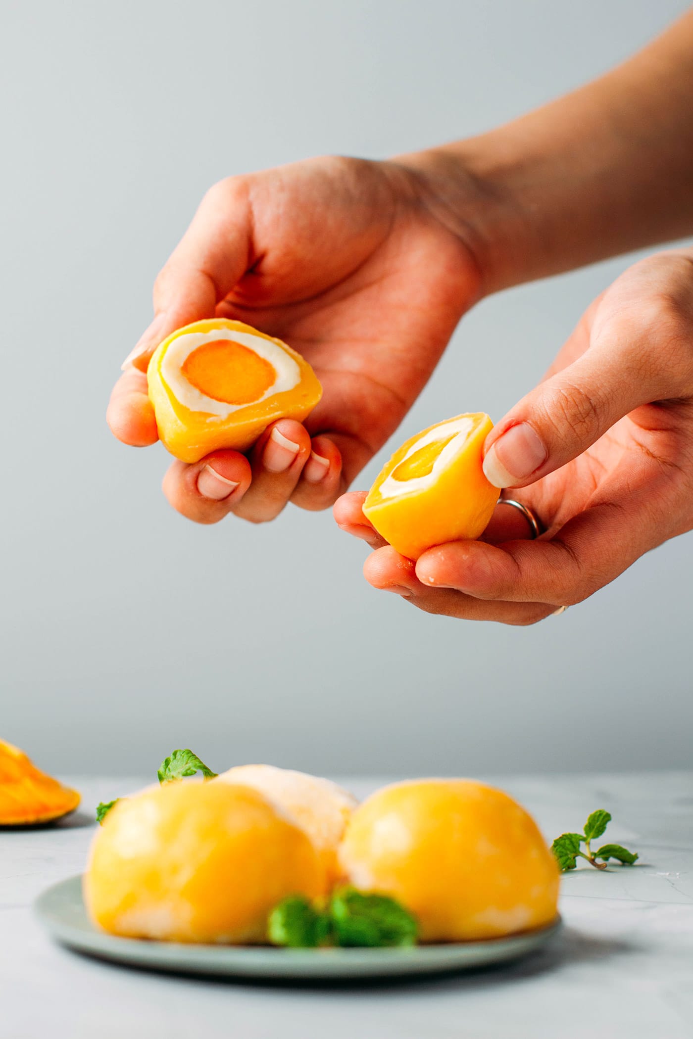 Mango & Passion Fruit Mochi (Vegan + GF)