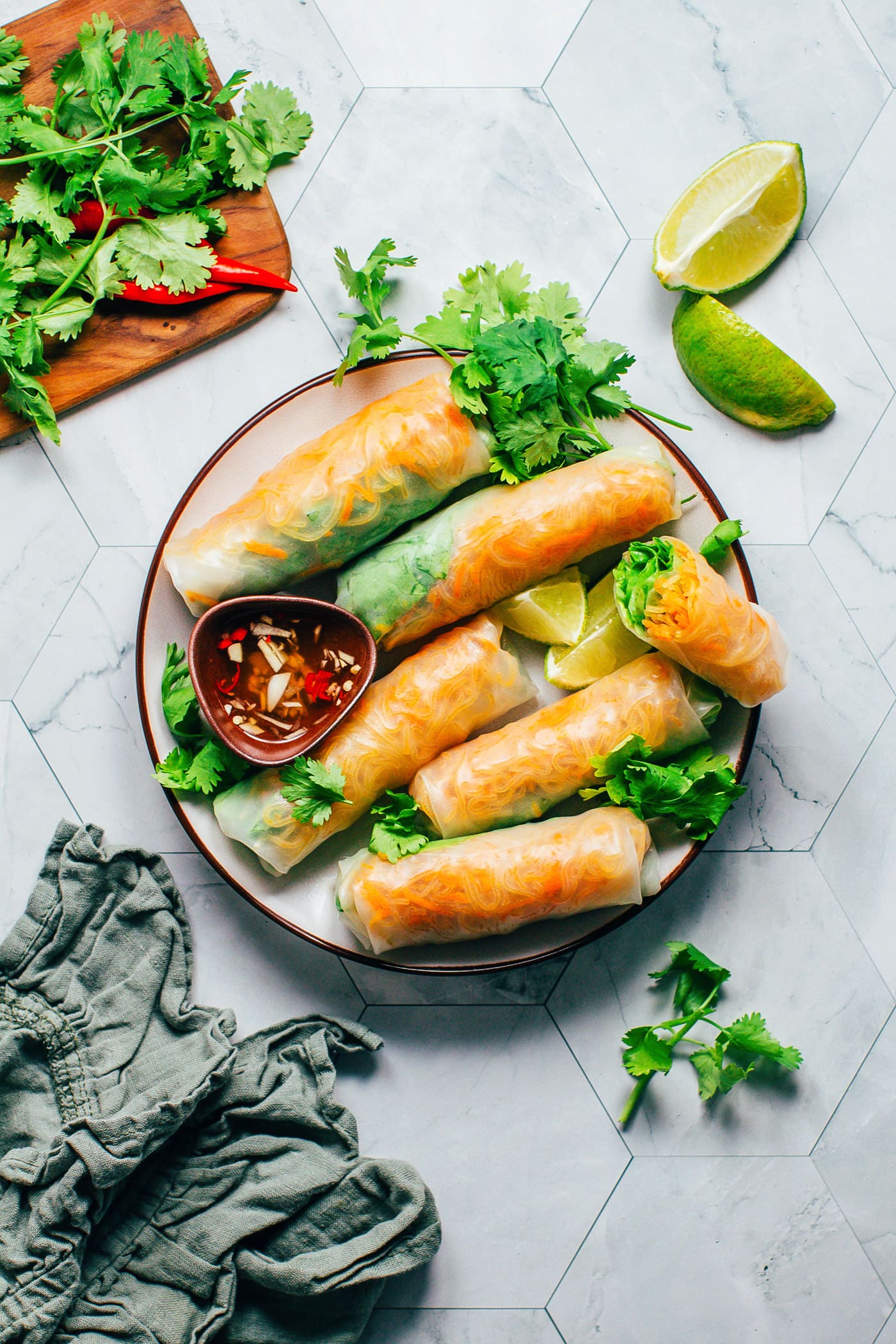 Vegan Bì Cuốn (Vietnamese Rolls)