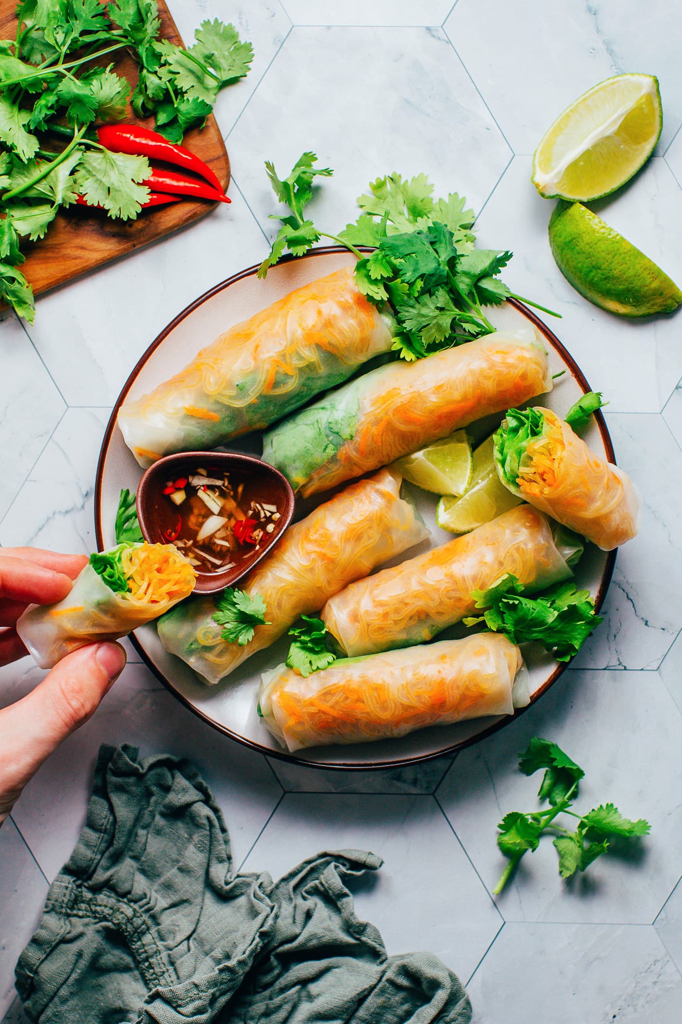 Vegan Bì Cuốn (Vietnamese Rolls)