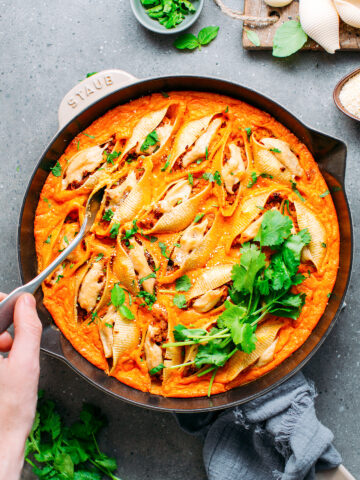 Tempeh Stuffed Buffalo Shells
