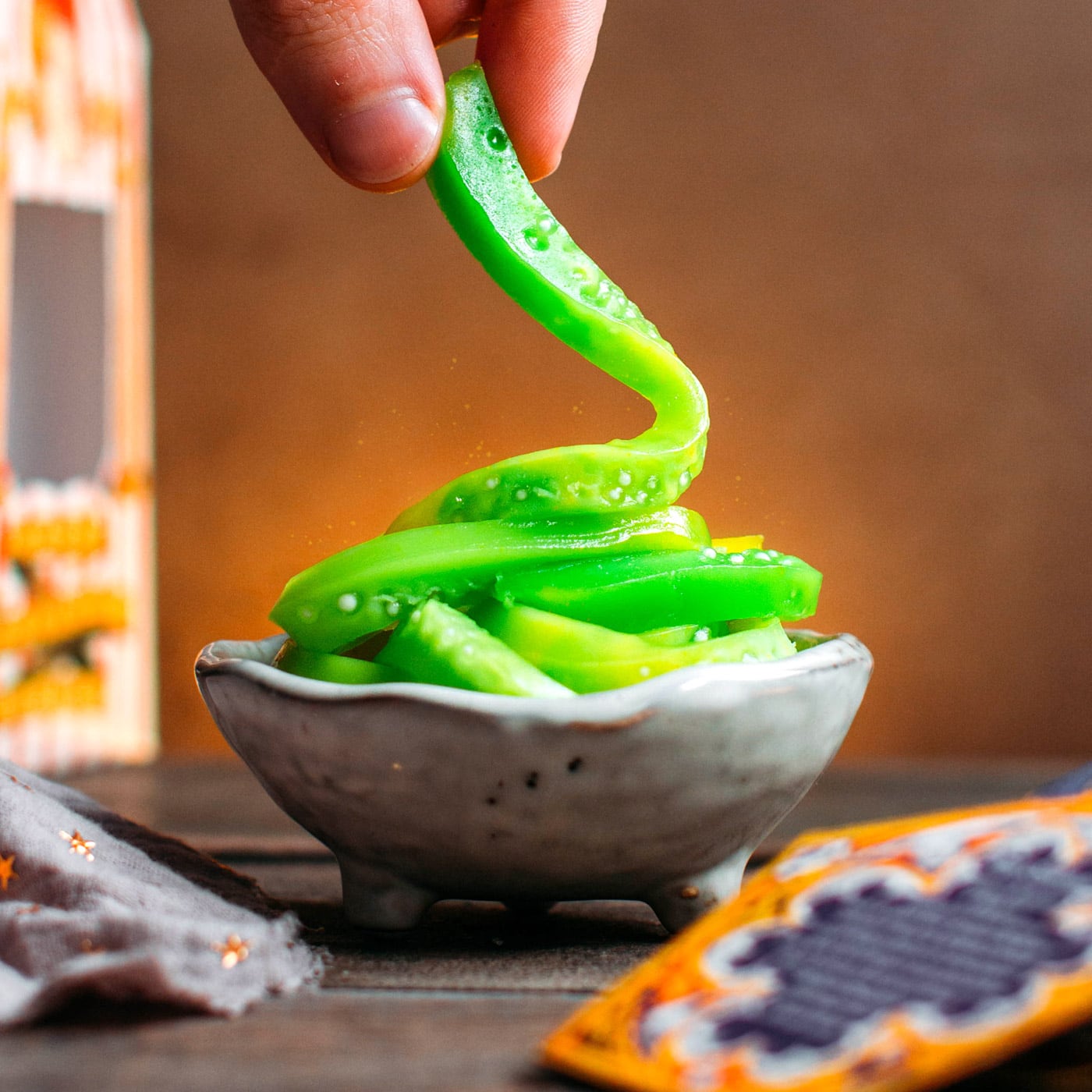 Honeydukes' Sour Green Worms-image