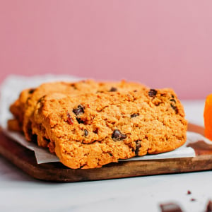 Orange Chocolate Chip Shortbread Cookies (Vegan + GF)