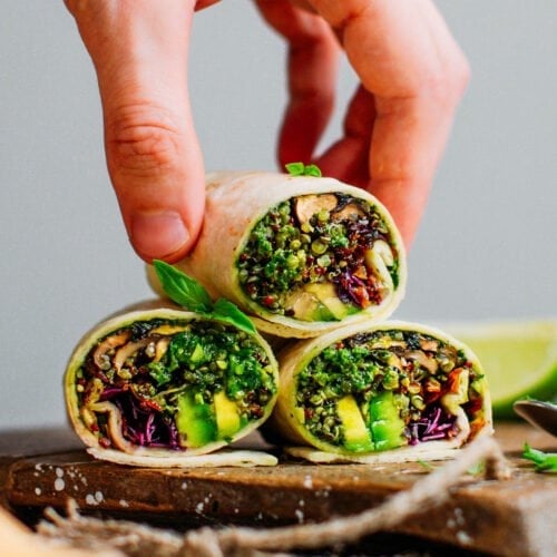 Pesto Quinoa Burritos