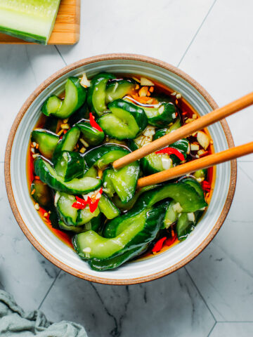 Spicy Pickled Cucumbers