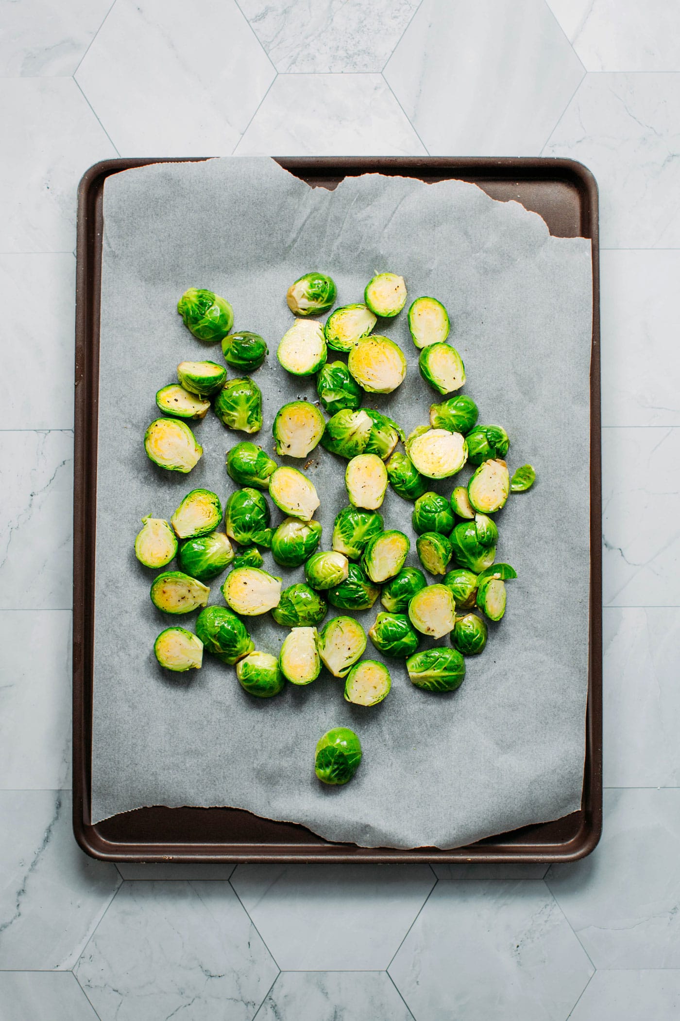 Roasted Brussels Sprouts with Mustard Sauce