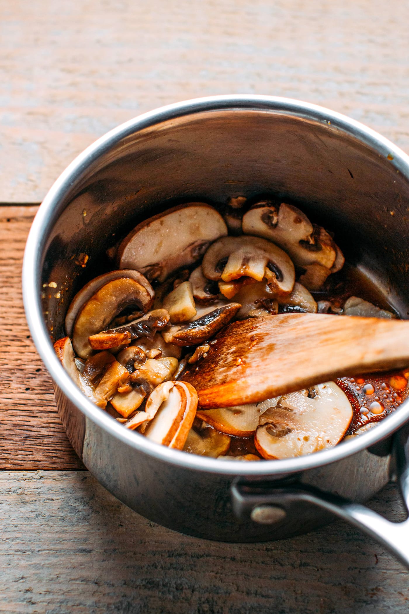 Creamy Pumpkin Pasta with Caramelized Hazelnut Mushrooms