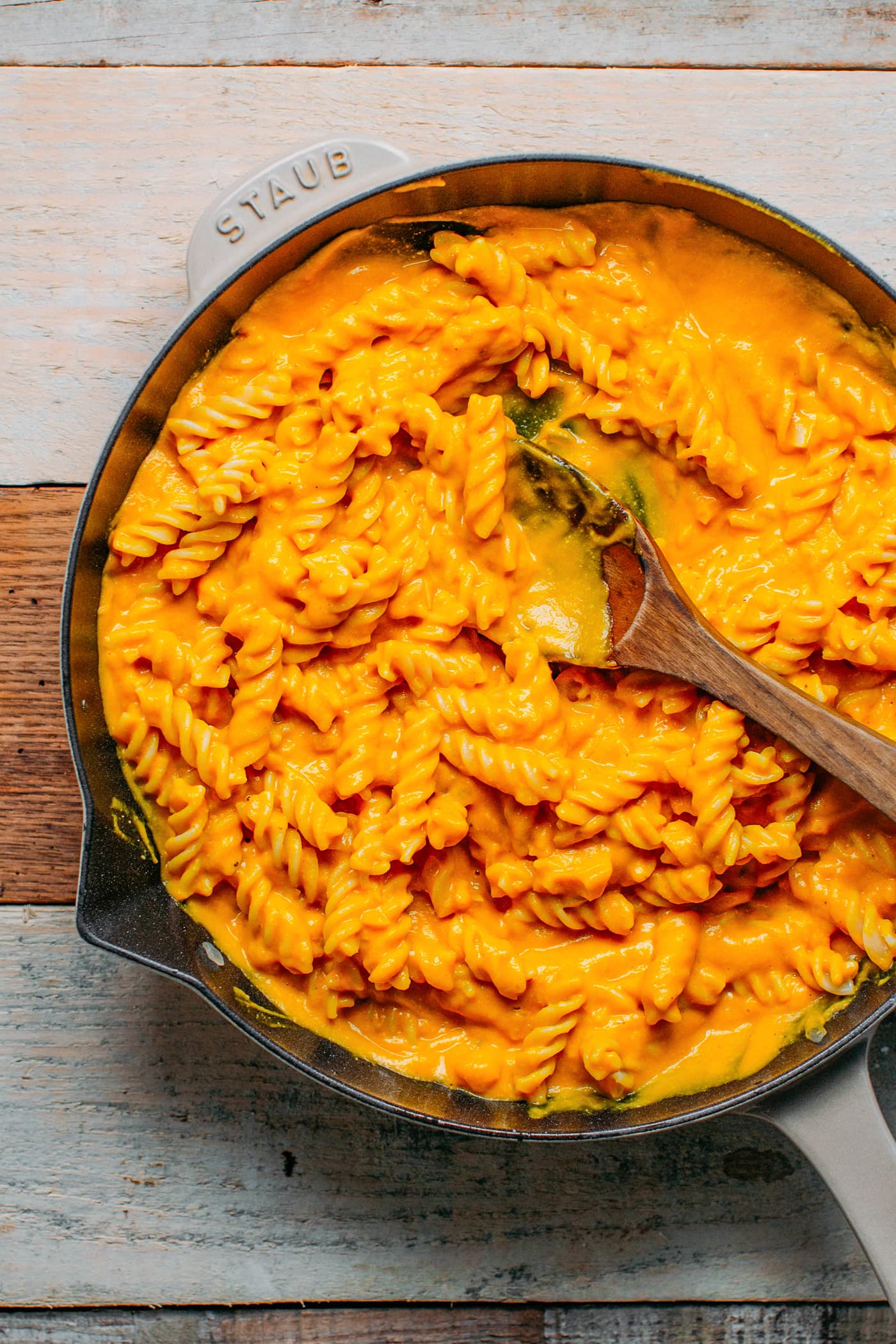 Creamy Pumpkin Pasta with Caramelized Hazelnut Mushrooms