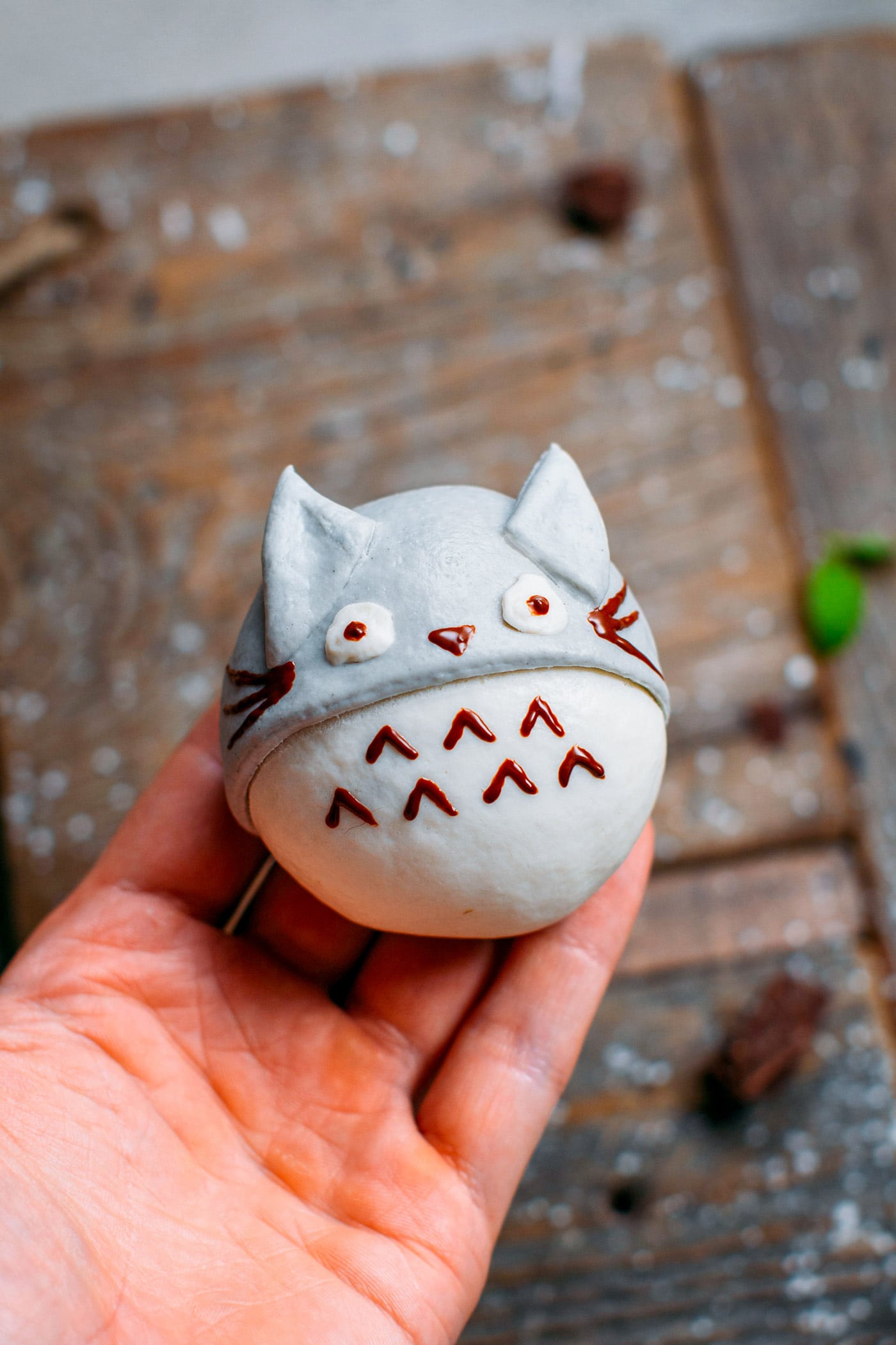 Totoro Steamed Buns (Chocolate Filled!)