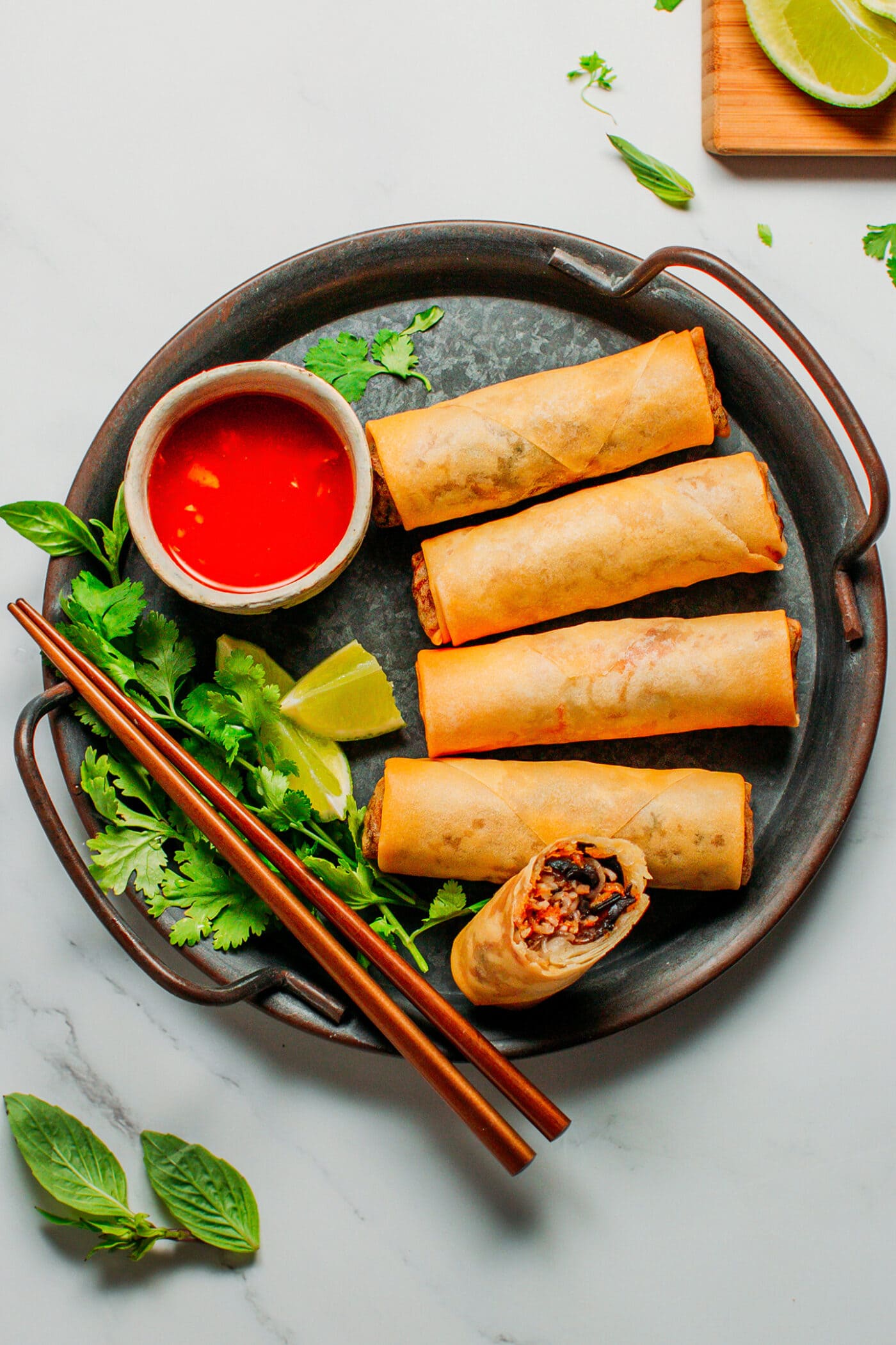 Easy Vegan Egg Rolls - Full Of Plants