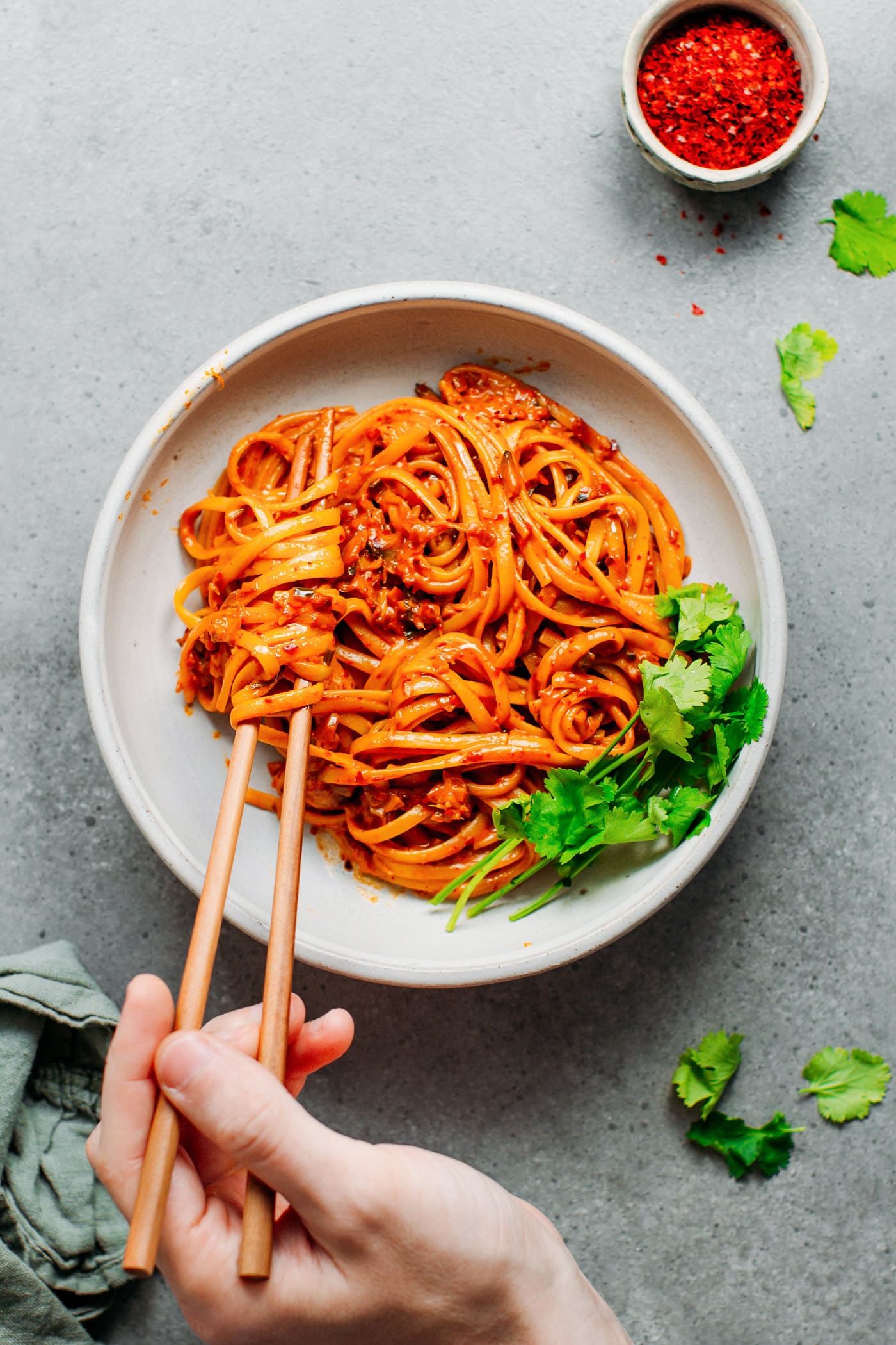 10-Minute Chili Almond Butter Noodles