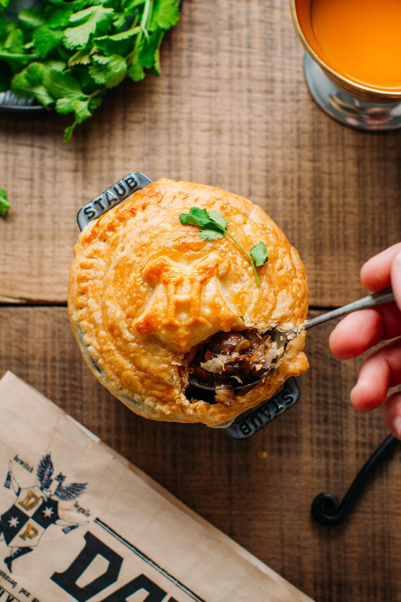 Hogwarts' Butter Mushrooms Pot Pie