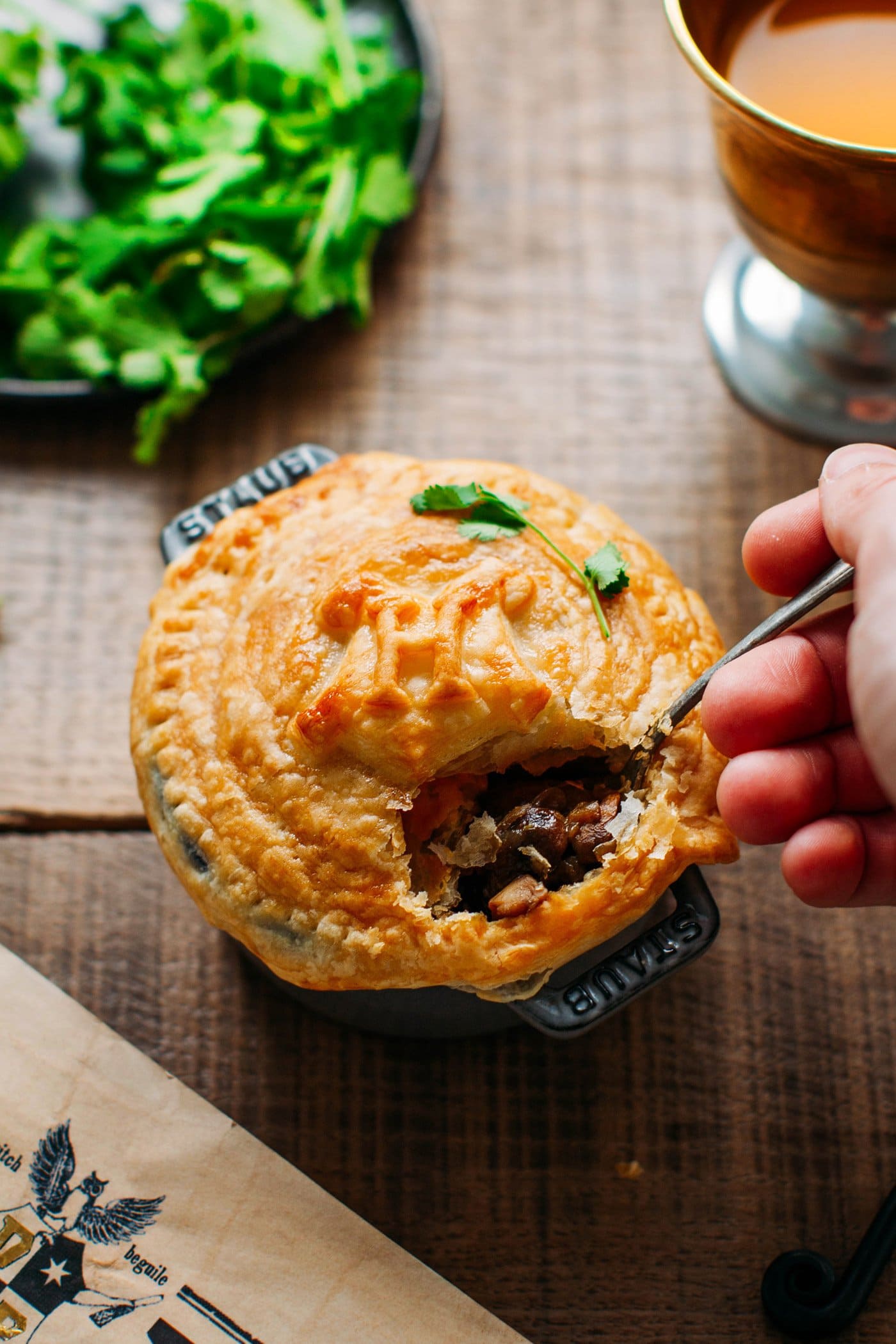 Hogwarts' Butter Mushrooms Pot Pie