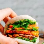 Sate Tofu Bao with Kale Pesto