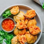 Tofu Wontons with Spicy Sour Sauce