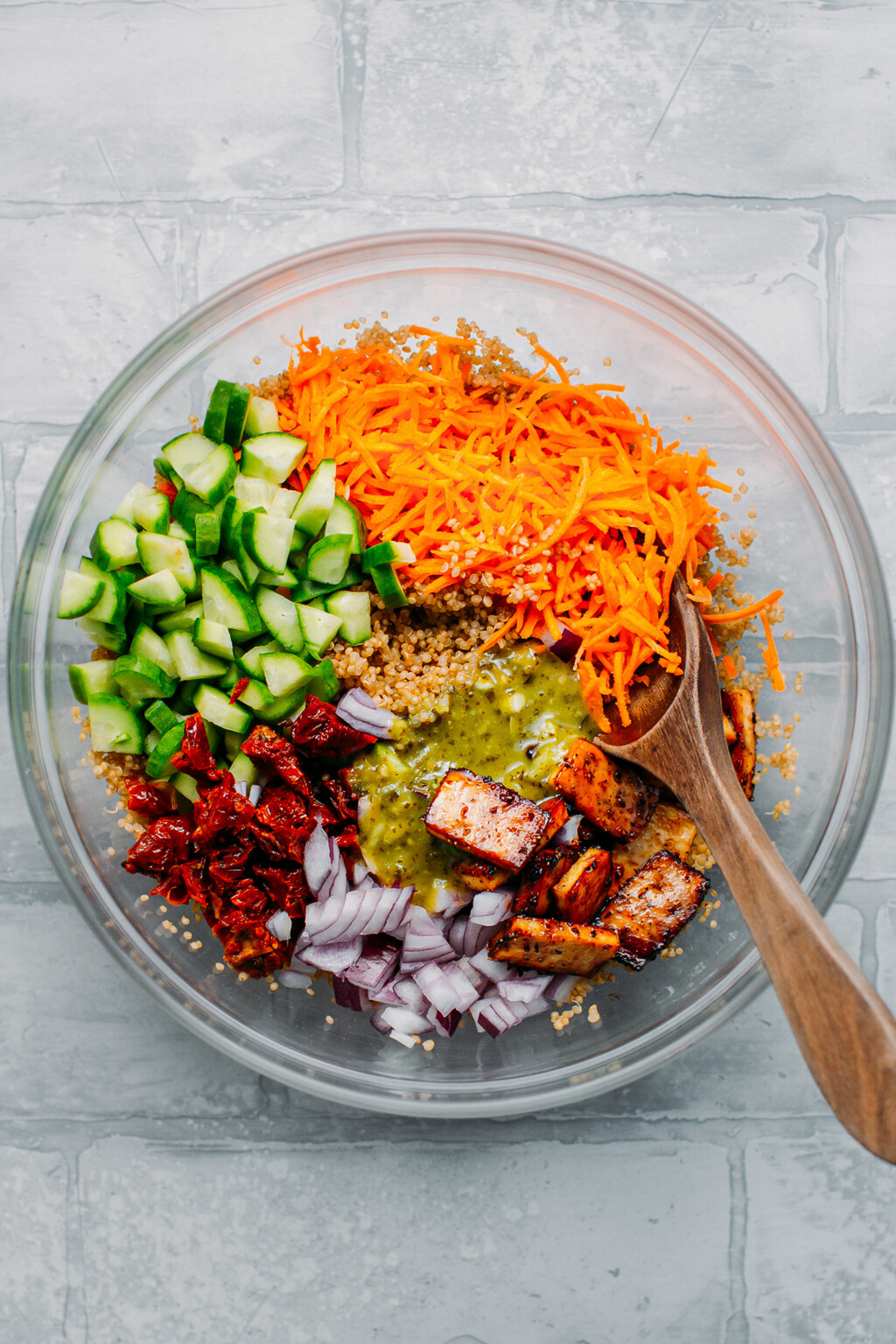 Black Pepper Tofu Quinoa Salad - Full of Plants