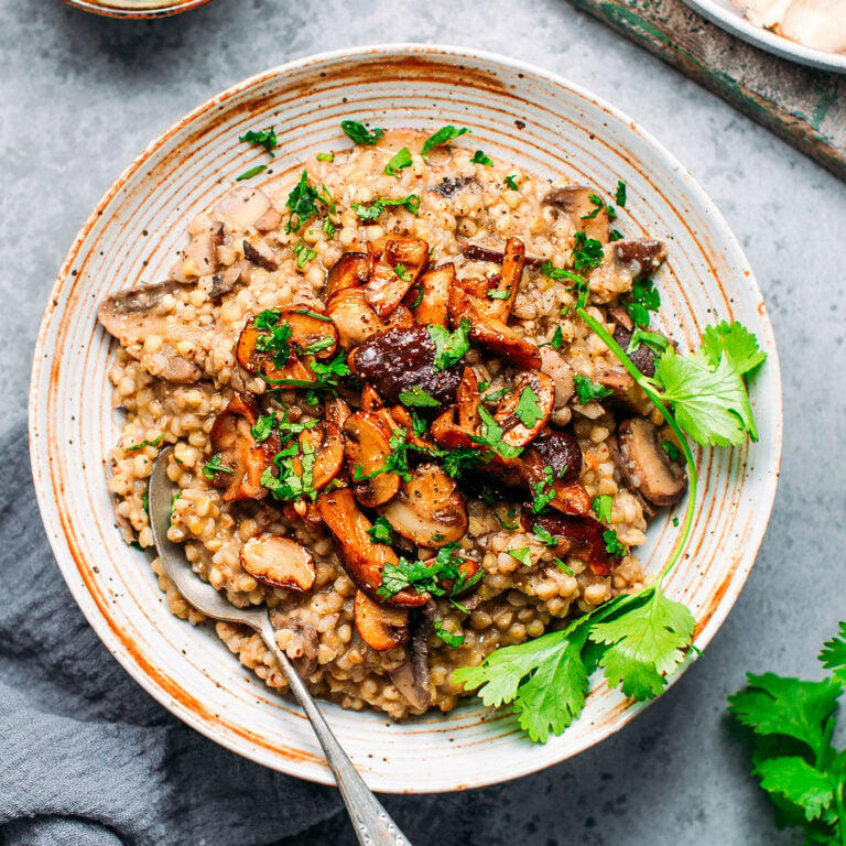 Miso Mushroom Buckwheat Risotto