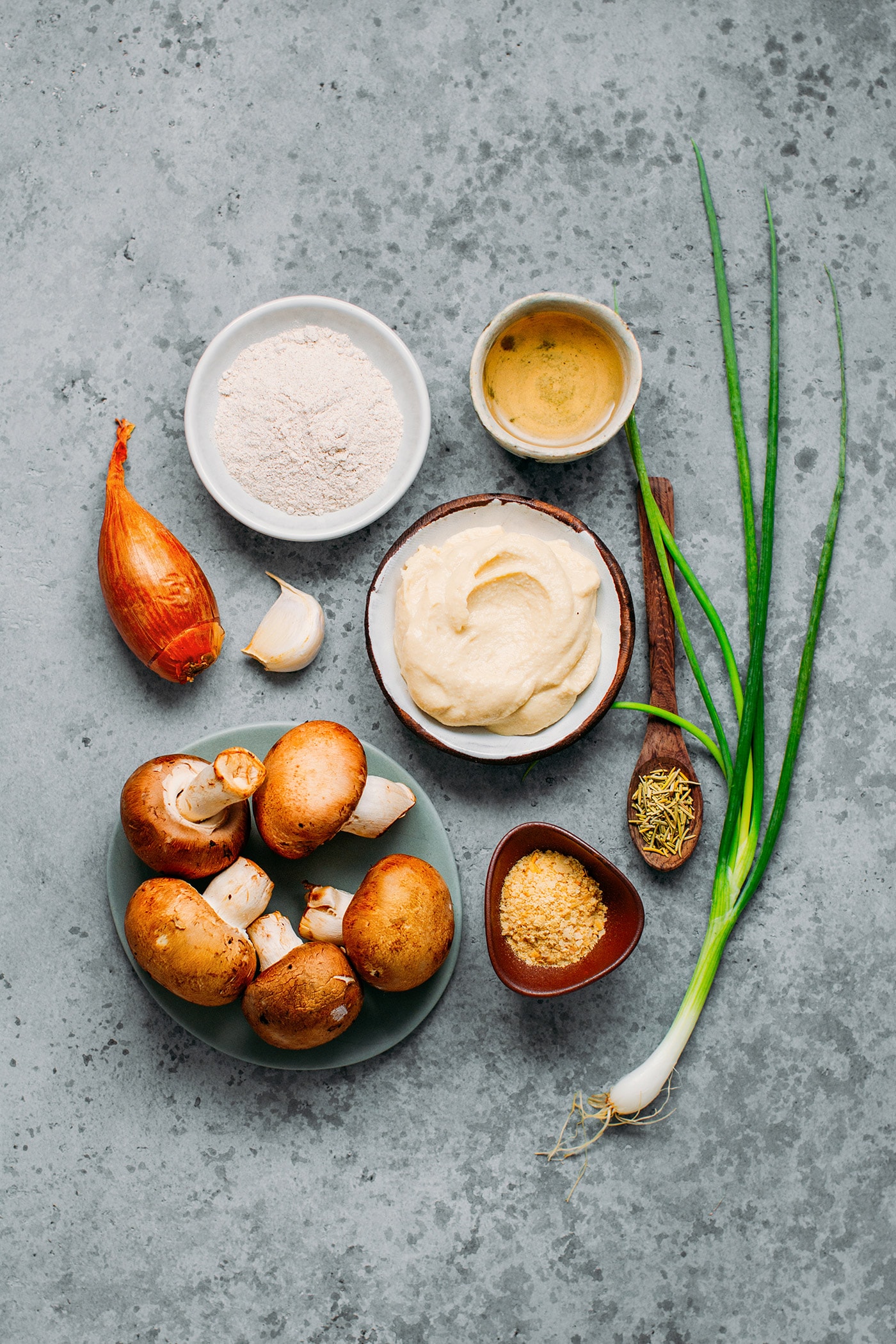 Buckwheat Crêpes with Hummus Mushrooms