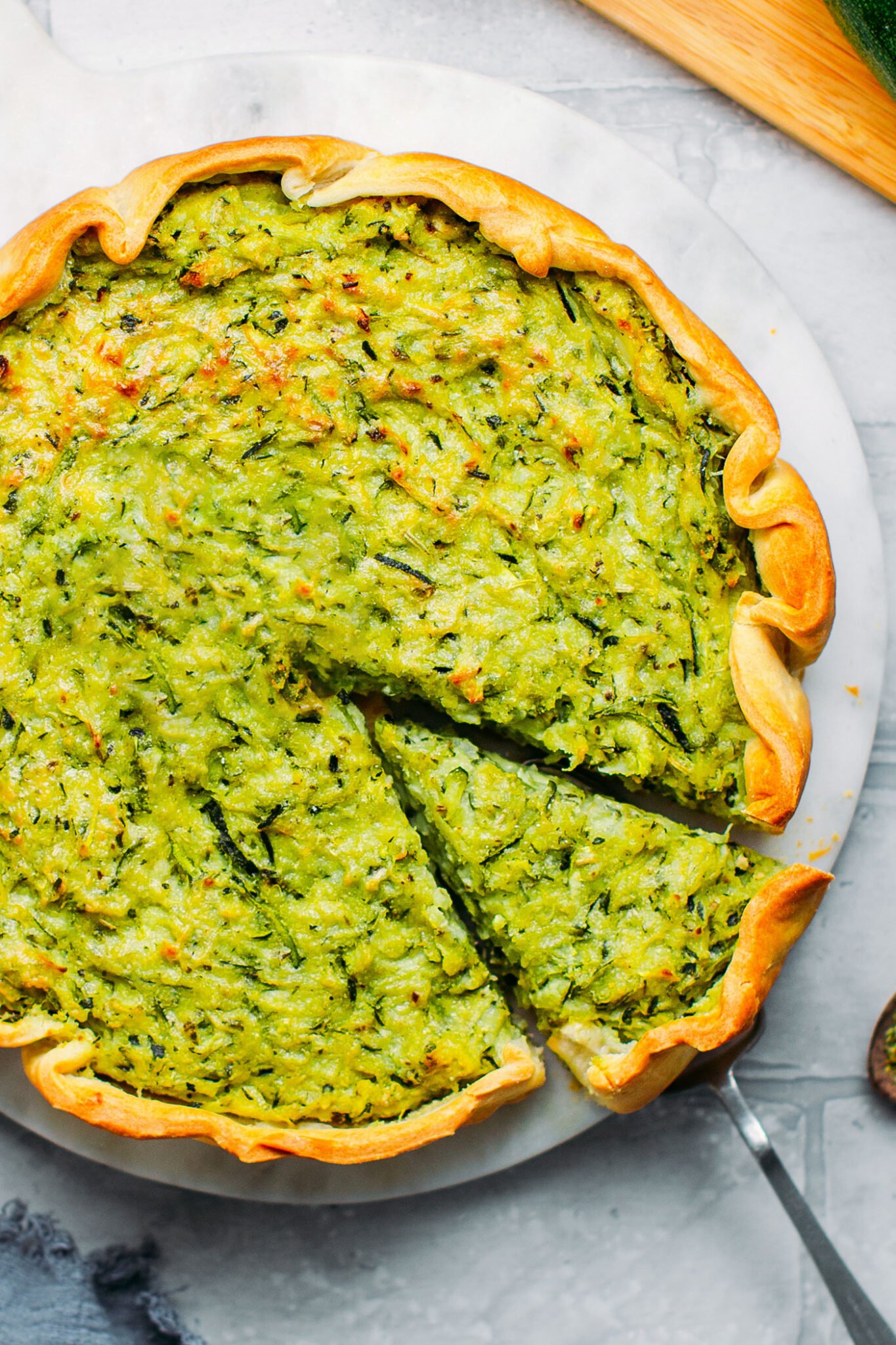 Vegan Savory Zucchini Tart Full of Plants